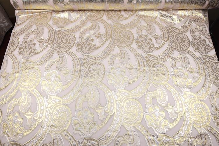 JFHFDJ - 15 Momme Golden Thread Weave Silk Georgette Fabric - 140cm wide by the Yard
