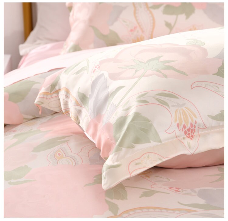 Charmeuse Silk Bedding Set/Still have Dream/100% 16mm 6A Silk/Queen Pillowcases/Flat Sheet/Duvet Cover,Anniversary Gift/Luxury GIFT FOR HER