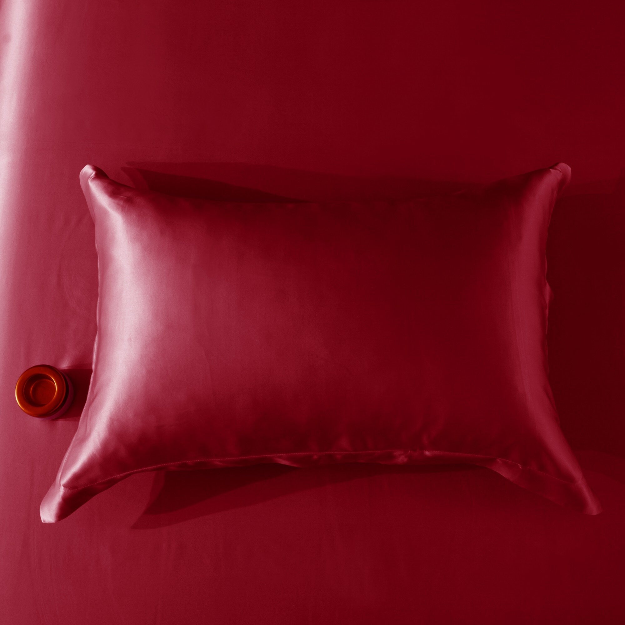 22mm Red Wine Pillowcase, Handmade with 100% 6A Pure Silk, Beauty Sleep Anti Ageing/Wrinkles, for King, Queen, Customized sizes Bedding.