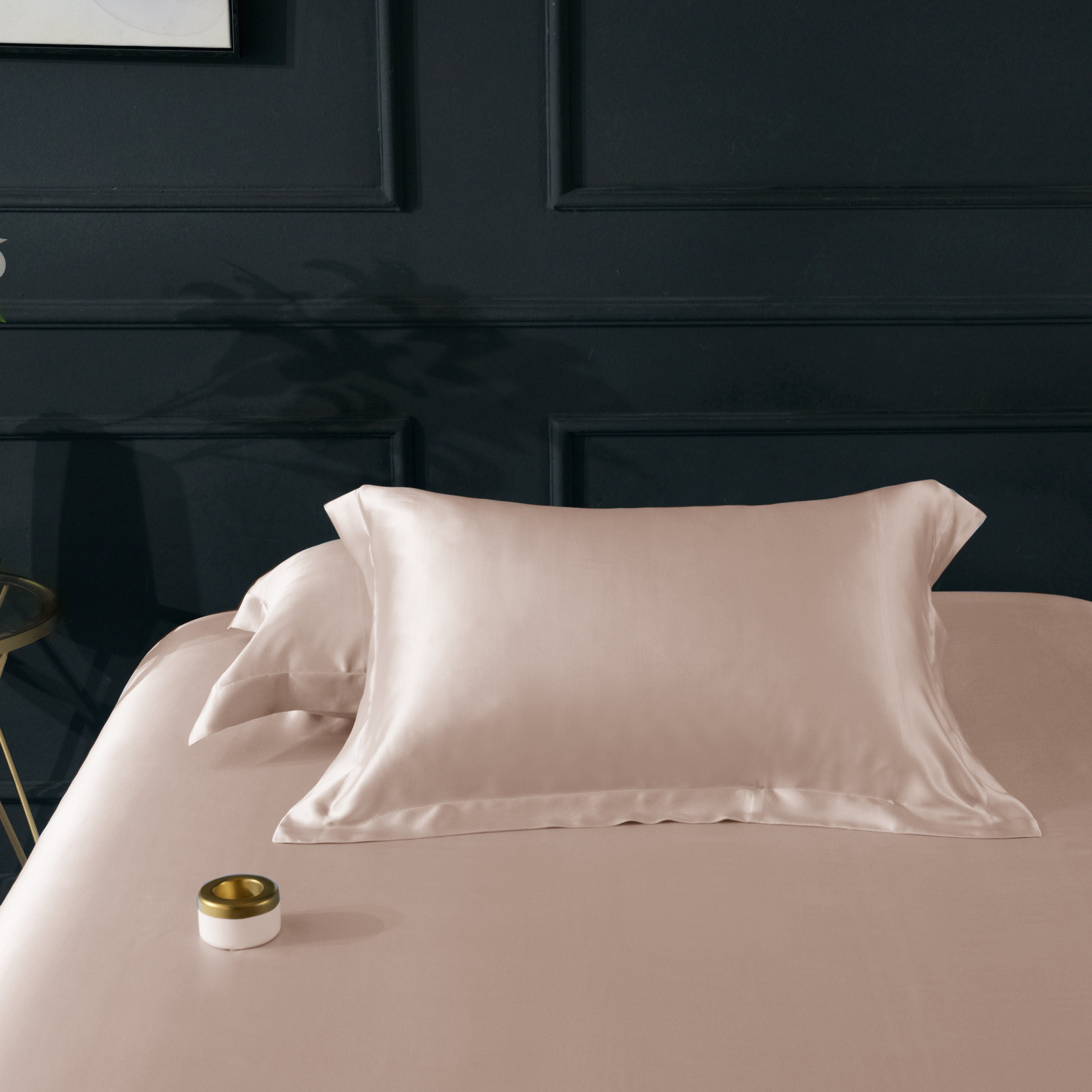 22mm Anna Pink Pillowcase, Handmade with 100% 6A Pure Silk, Beauty Sleep Anti Ageing/Wrinkles, for King, Queen, Customized sizes Bedding.