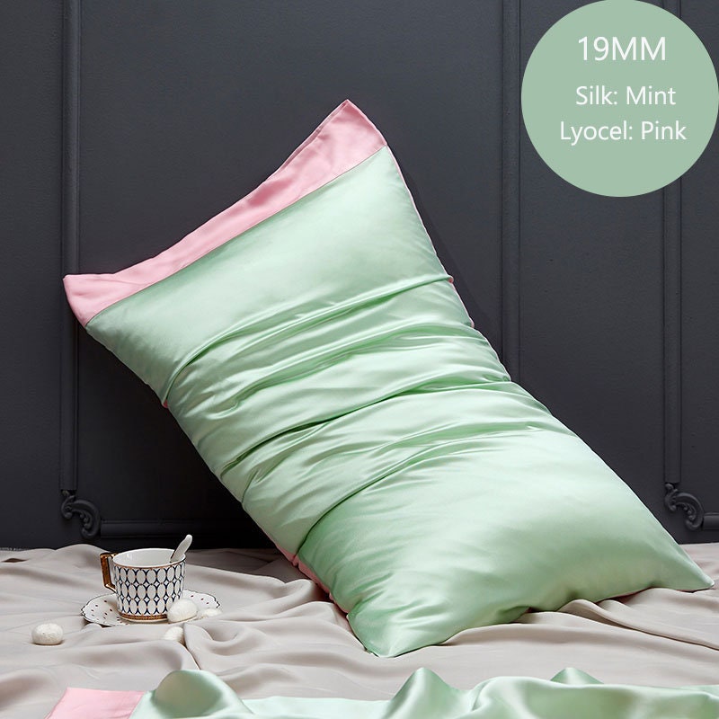 Silk Pillowcase, 19mm Silk + Lyocell Pillowcase,100% 6A Pure Silk Pillowcase. Full, Queen, King and Custom Sizes.