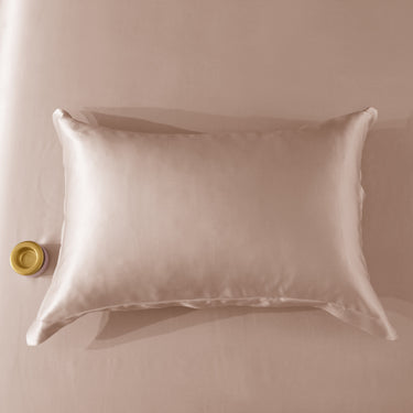 22mm Anna Pink Pillowcase, Handmade with 100% 6A Pure Silk, Beauty Sleep Anti Ageing/Wrinkles, for King, Queen, Customized sizes Bedding.