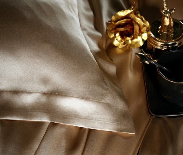 Handmade Duvet Cover in Mocca 100% Pure 6A Silk, 25mm smooth, natural, sleep beauty Silk Bedding for King, queen, custom size.