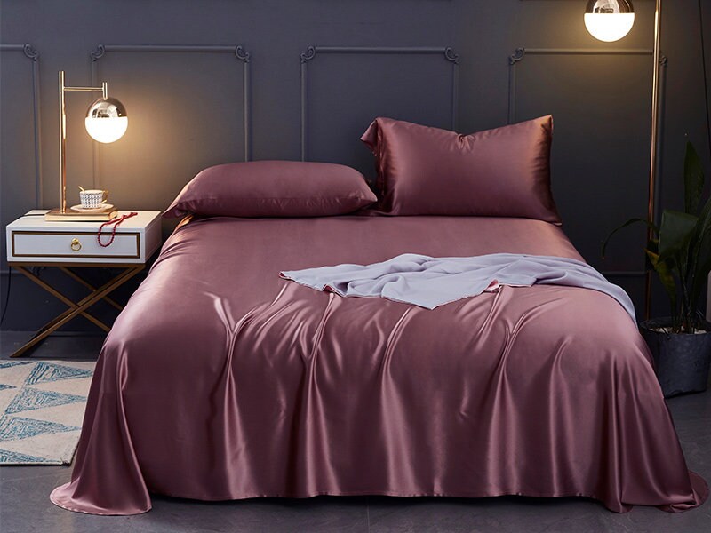 Charmeuse Flat Sheet/Handmade Silk Sheet/25mm 100% Pure 6A Silk/Silk Bedding/Queen Sheet/King Size/Luxury Gift for Her/GIFT FOR HIM