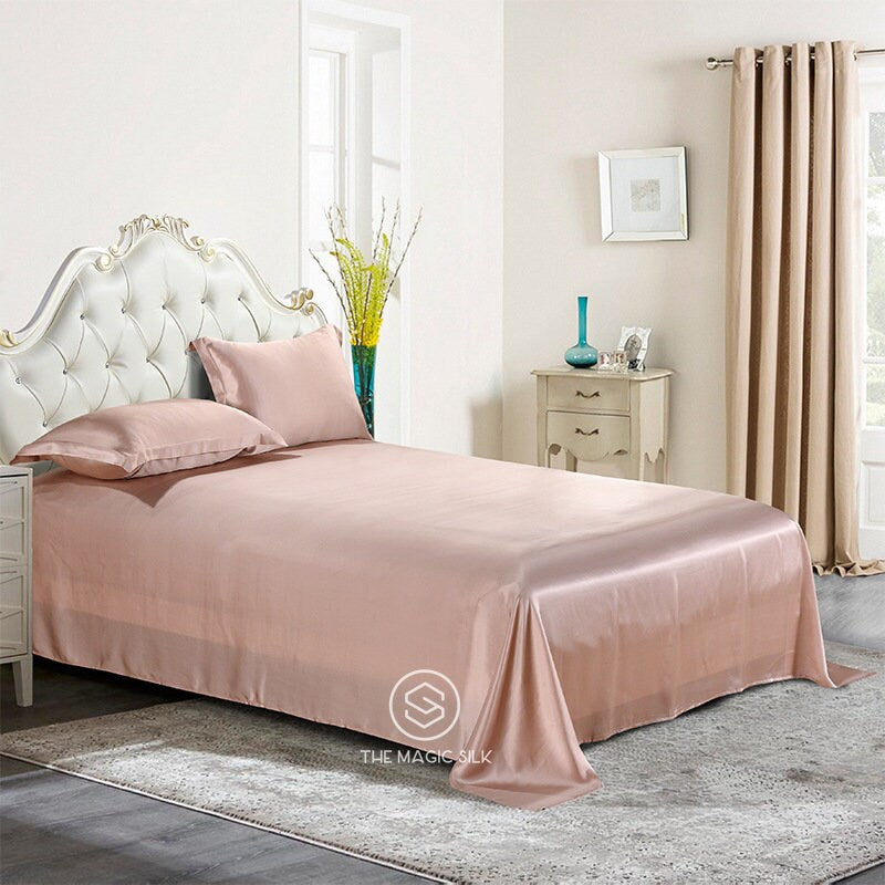 ANNA PINK - 16 Momme 100% Silk Bedding 4pcs Suite