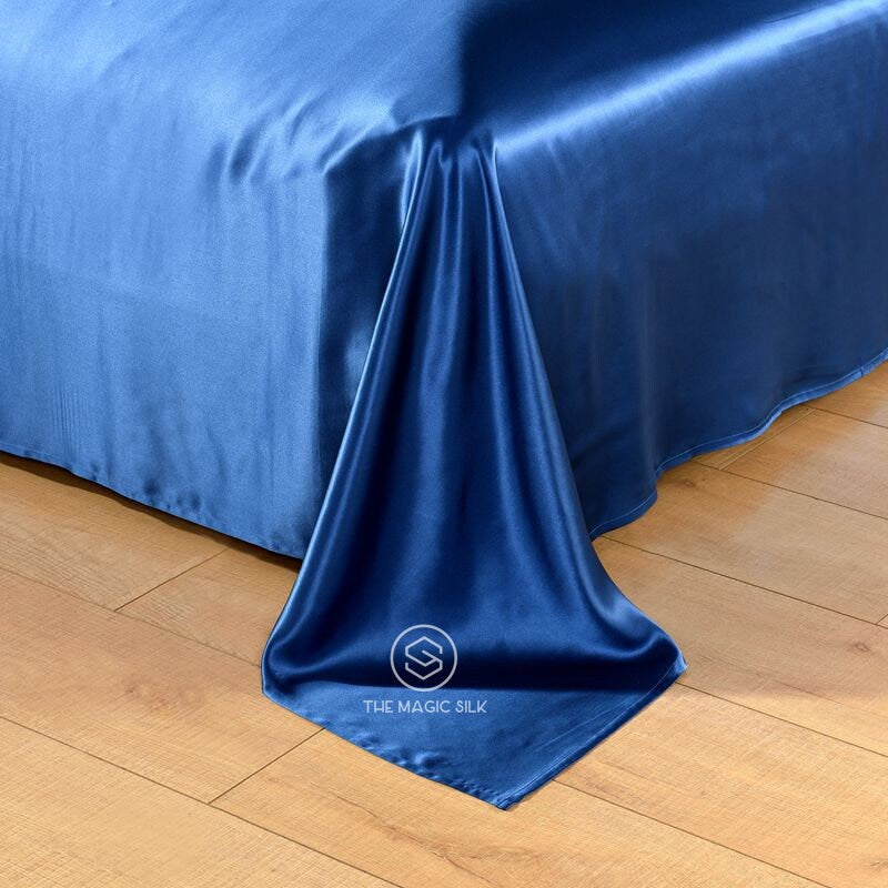 NAVY BLUE - 16 Momme 100% Silk Bedding 4pcs Suite