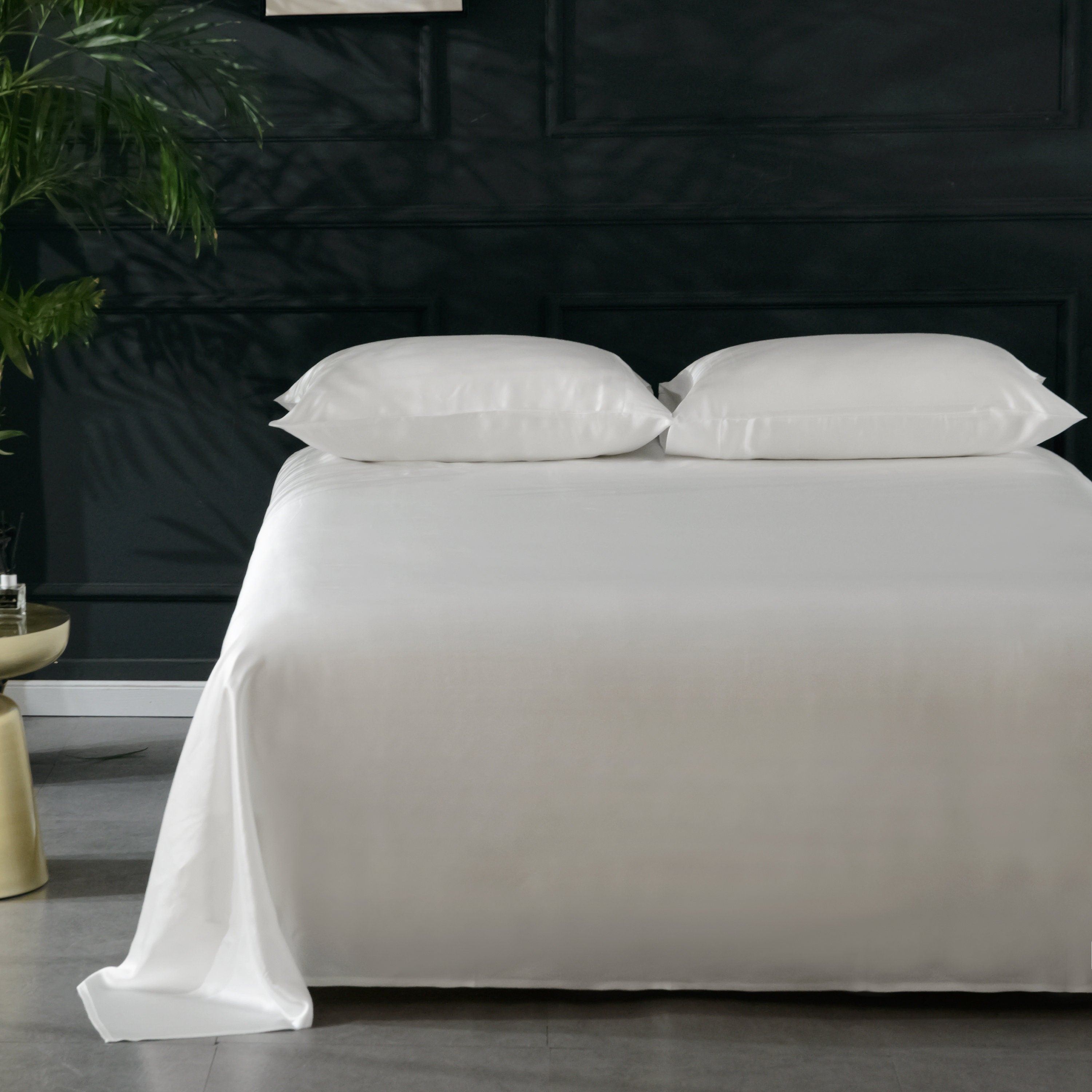 Handmade Flat Sheet in Raw White 100% Pure 6A Silk, smooth, natural, sleep beauty Silk Bedding for King, queen, custom size.