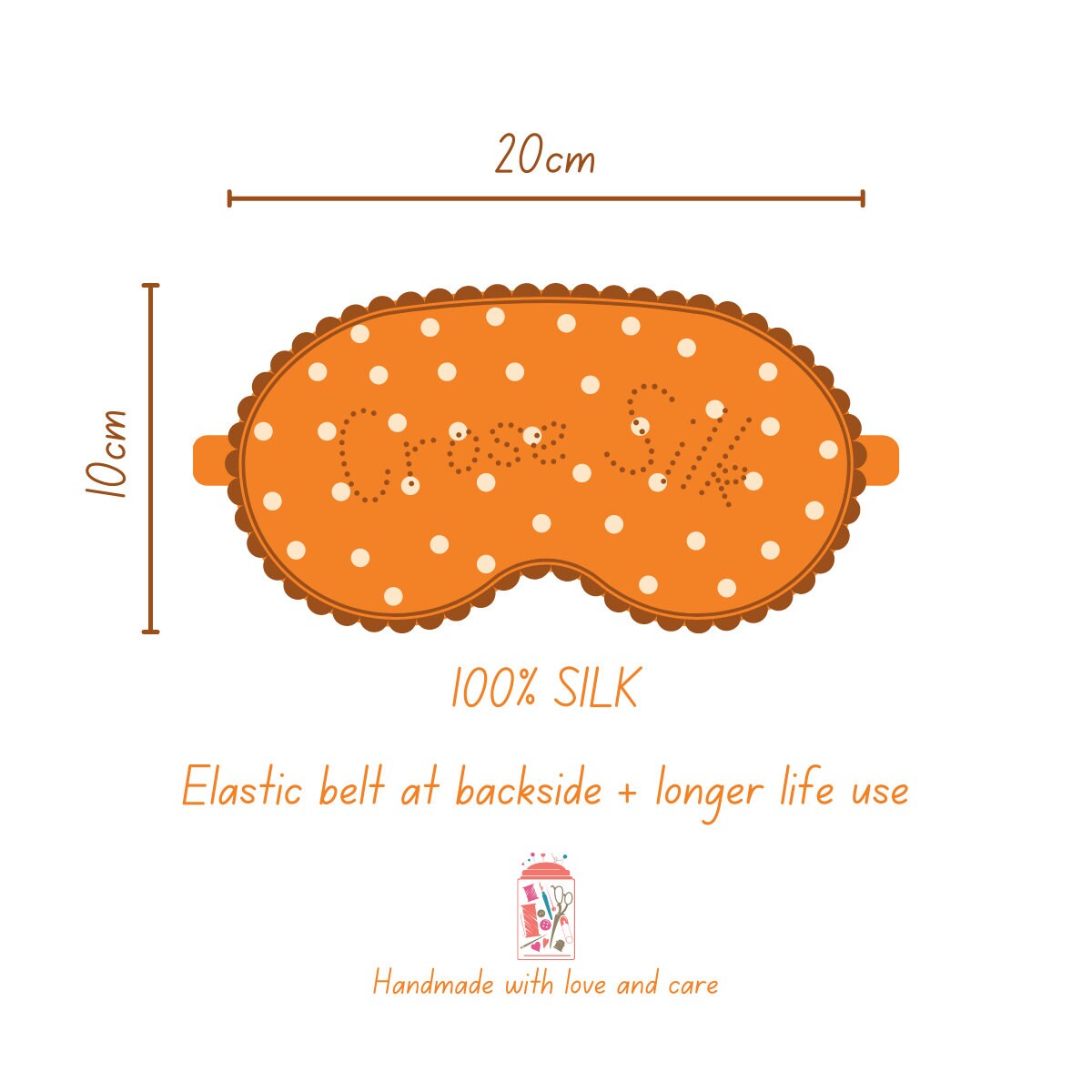 SKYLARK VINTAGE Style 100% Silk Eye Mask