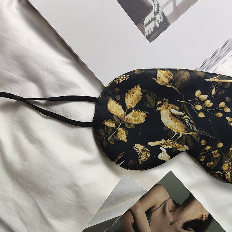 SKYLARK VINTAGE Style 100% Silk Eye Mask
