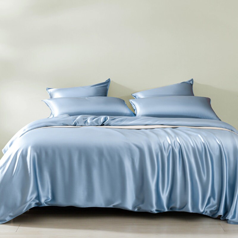 Olive Green - 22 Momme 100% Mulberry Silk Bedding Set 4 pieces