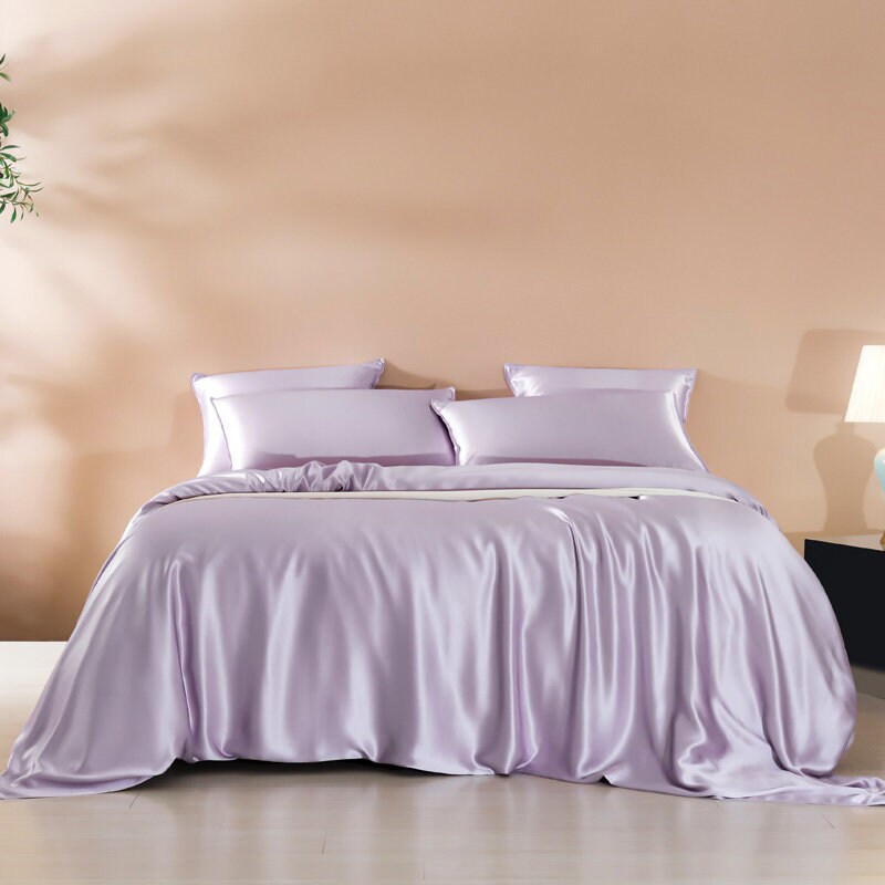 Olive Green - 22 Momme 100% Mulberry Silk Bedding Set 4 pieces