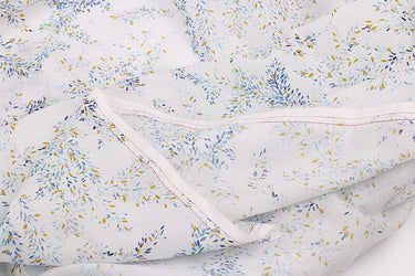 TIANYUAN - Flowers Print Ramie Fabric - 140cm wide by the Yard