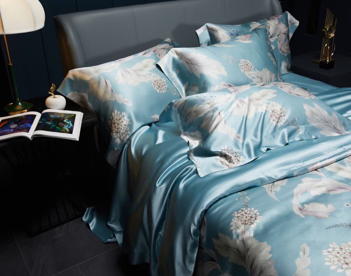 BLOSSOM - 25 Momme Mulberry Silk Bedding, Silk Duvet Cover, Silk Fitted Sheet, Silk Flat Sheet, Silk Pillowcase, 100% SILK