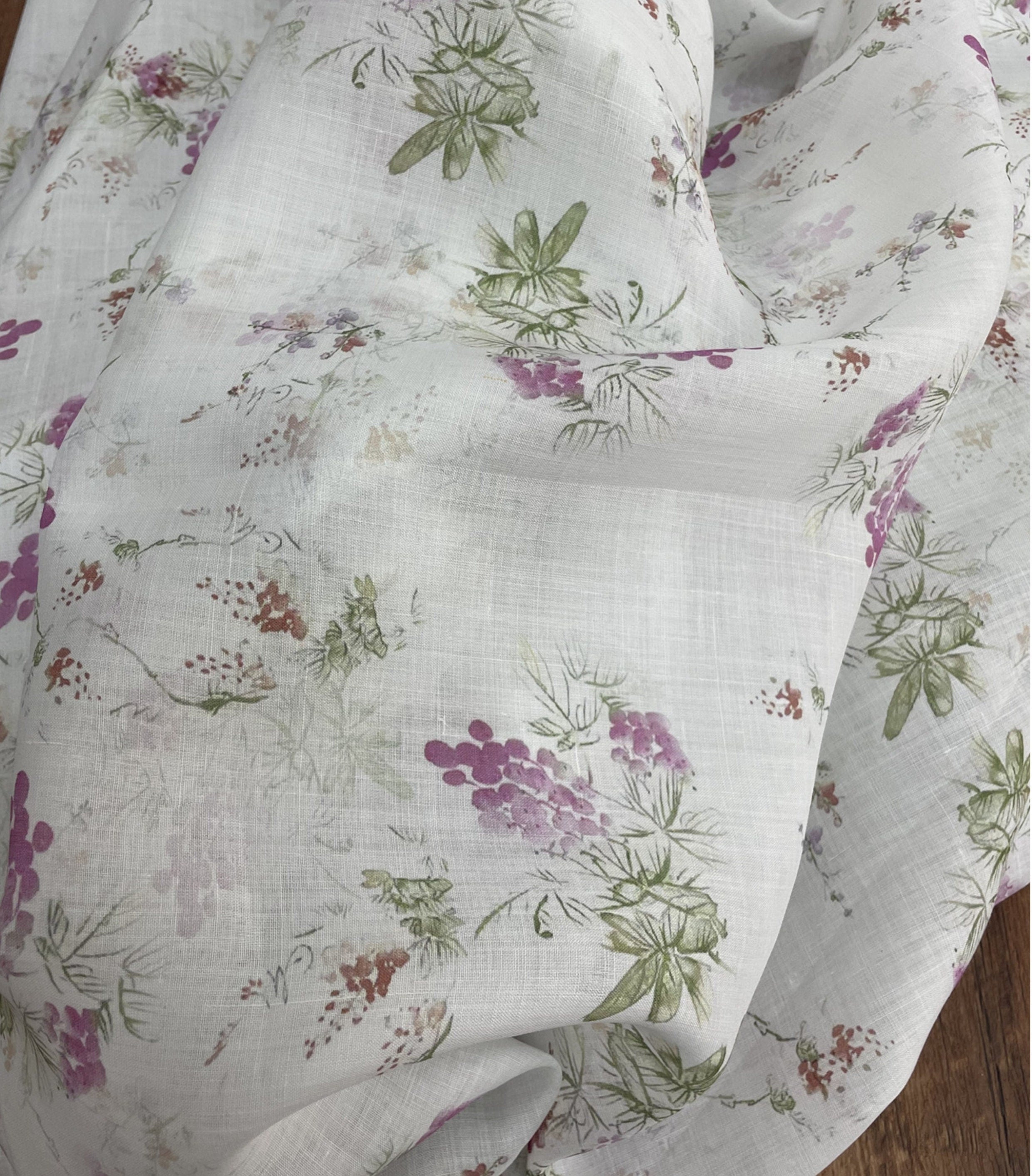 BANRUO - Digital Printing 42 Thread Count Ramie Fabric - 140cm wide by the Yard