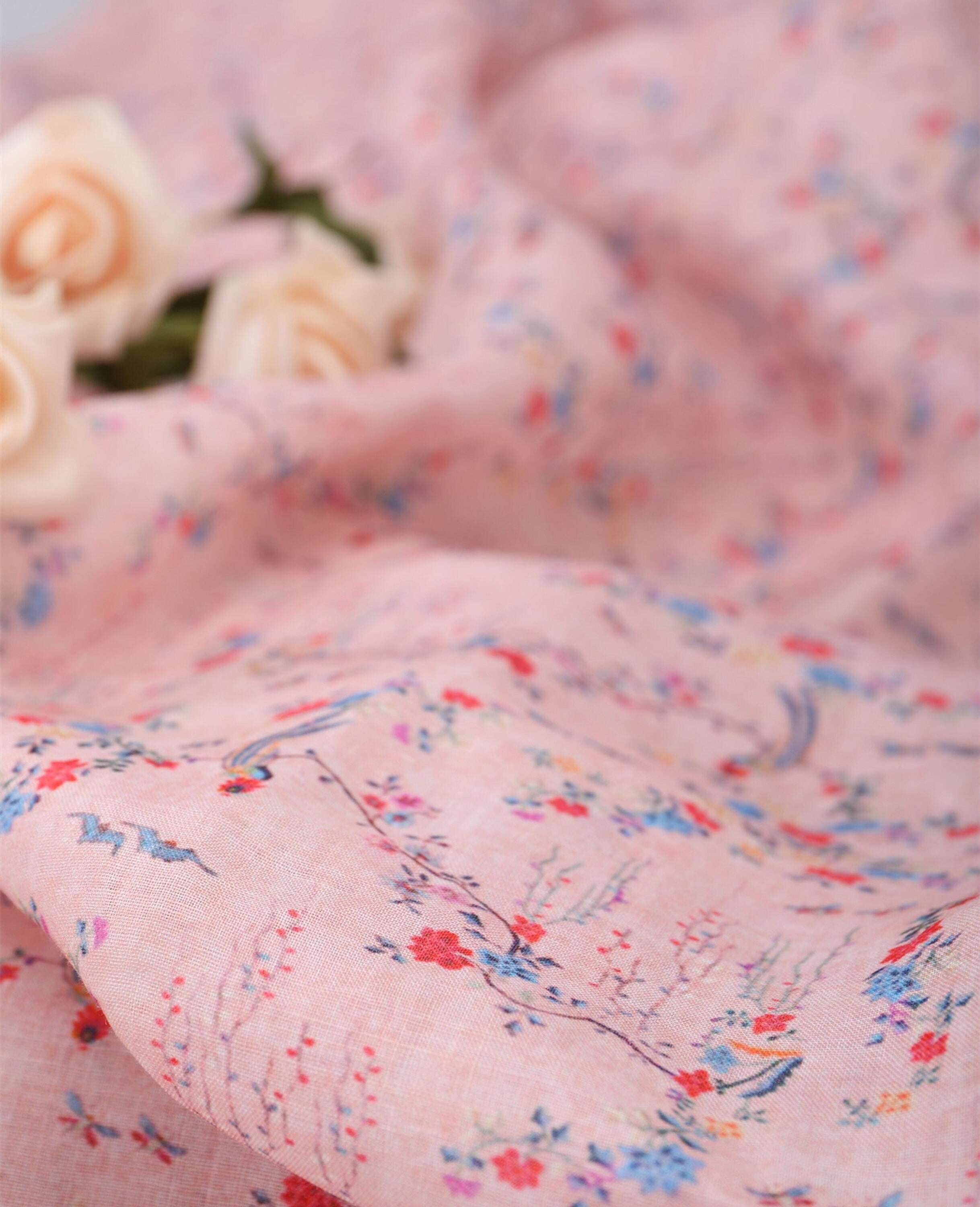 YUEER - Digital Printing 42 Thread Count Ramie Fabric - 140cm wide by the Yard