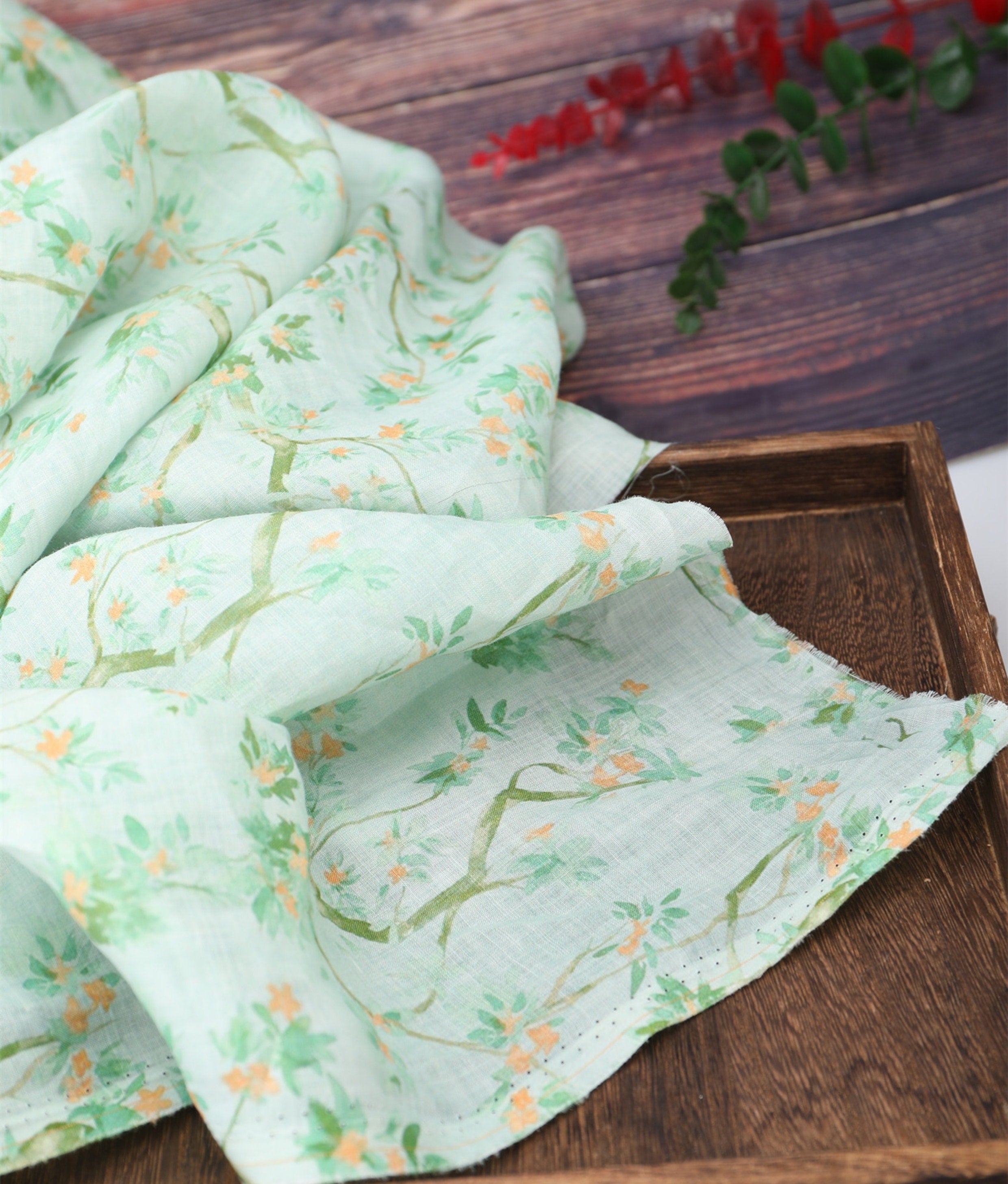 FANXI - Digital Printing 42 Thread Count Ramie Fabric - 140cm wide by the Yard