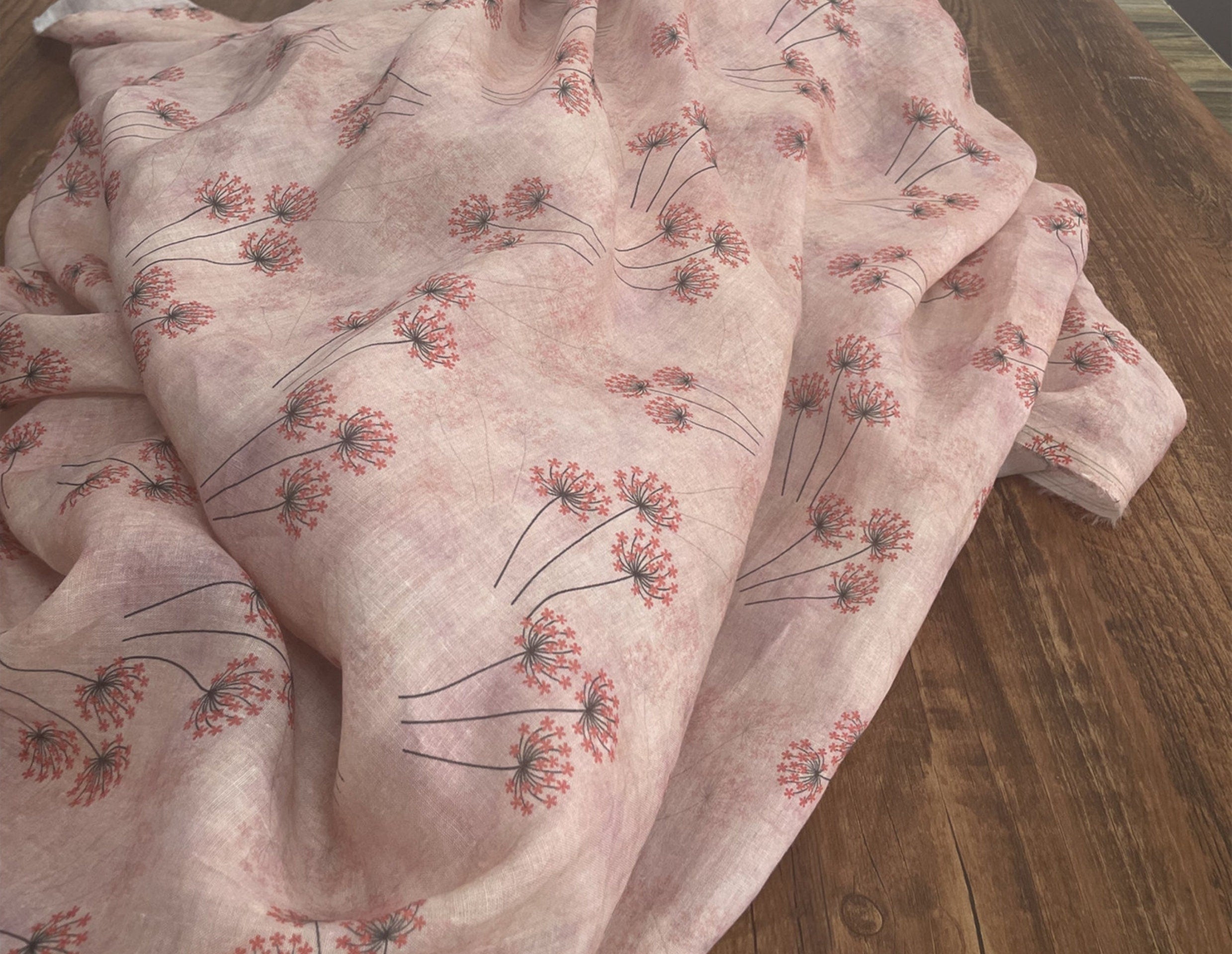 JINGSHI - Digital Printing 42 Thread Count Ramie Fabric - 140cm wide by the Yard