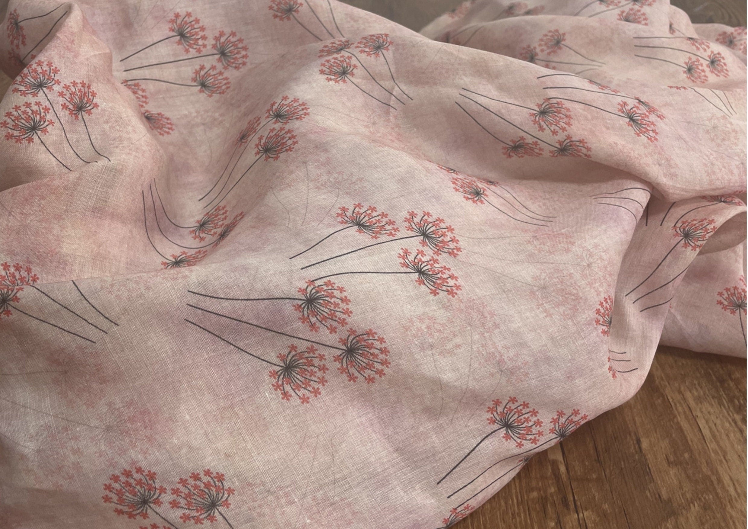 JINGSHI - Digital Printing 42 Thread Count Ramie Fabric - 140cm wide by the Yard