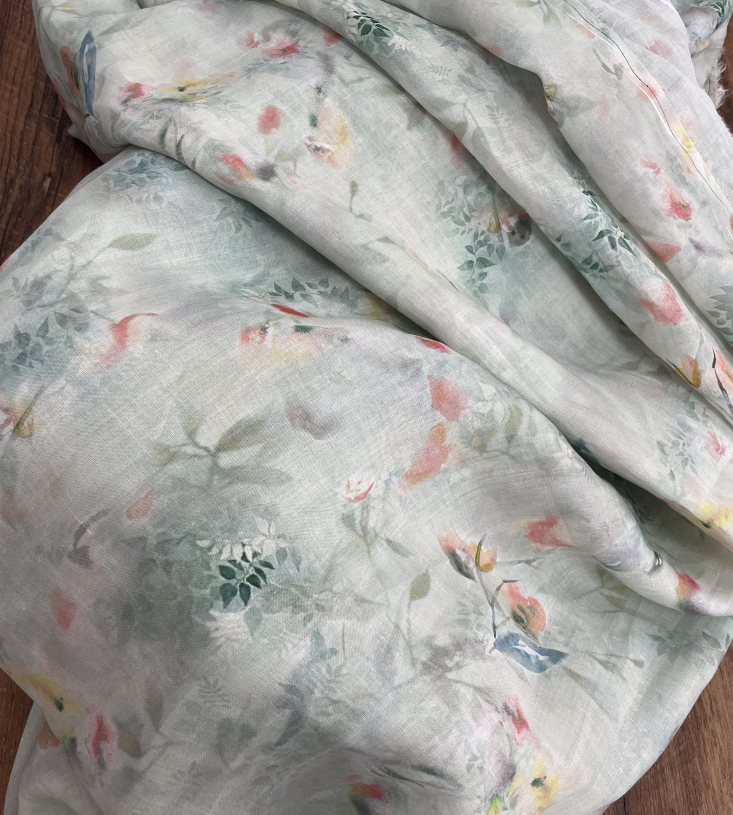 QINGZHI - Digital Printing 42 Thread Count Ramie Fabric - 140cm wide by the Yard