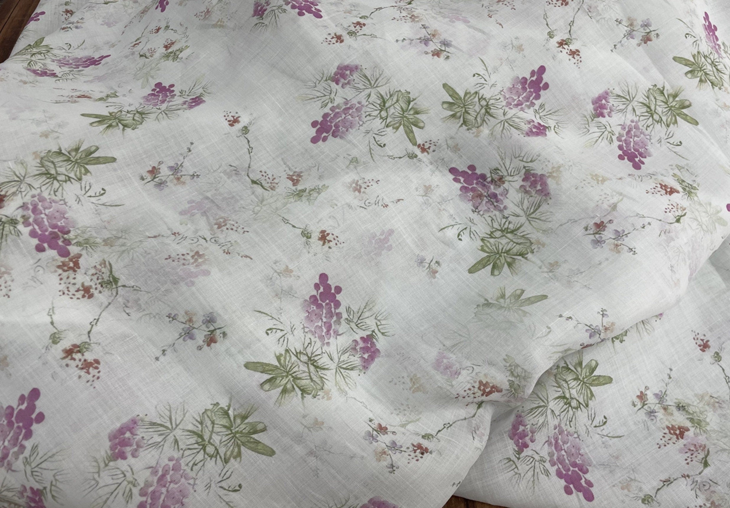 BANRUO - Digital Printing 42 Thread Count Ramie Fabric - 140cm wide by the Yard