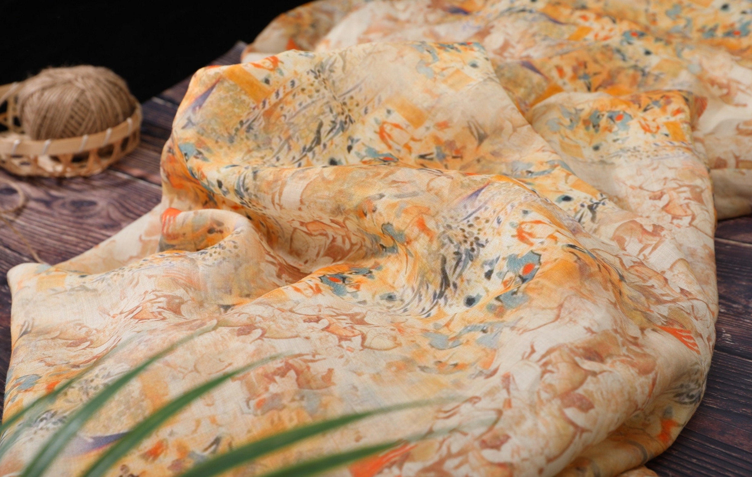 XUELIU - Digital Printing 42 Thread Count Ramie Fabric - 140cm wide by the Yard