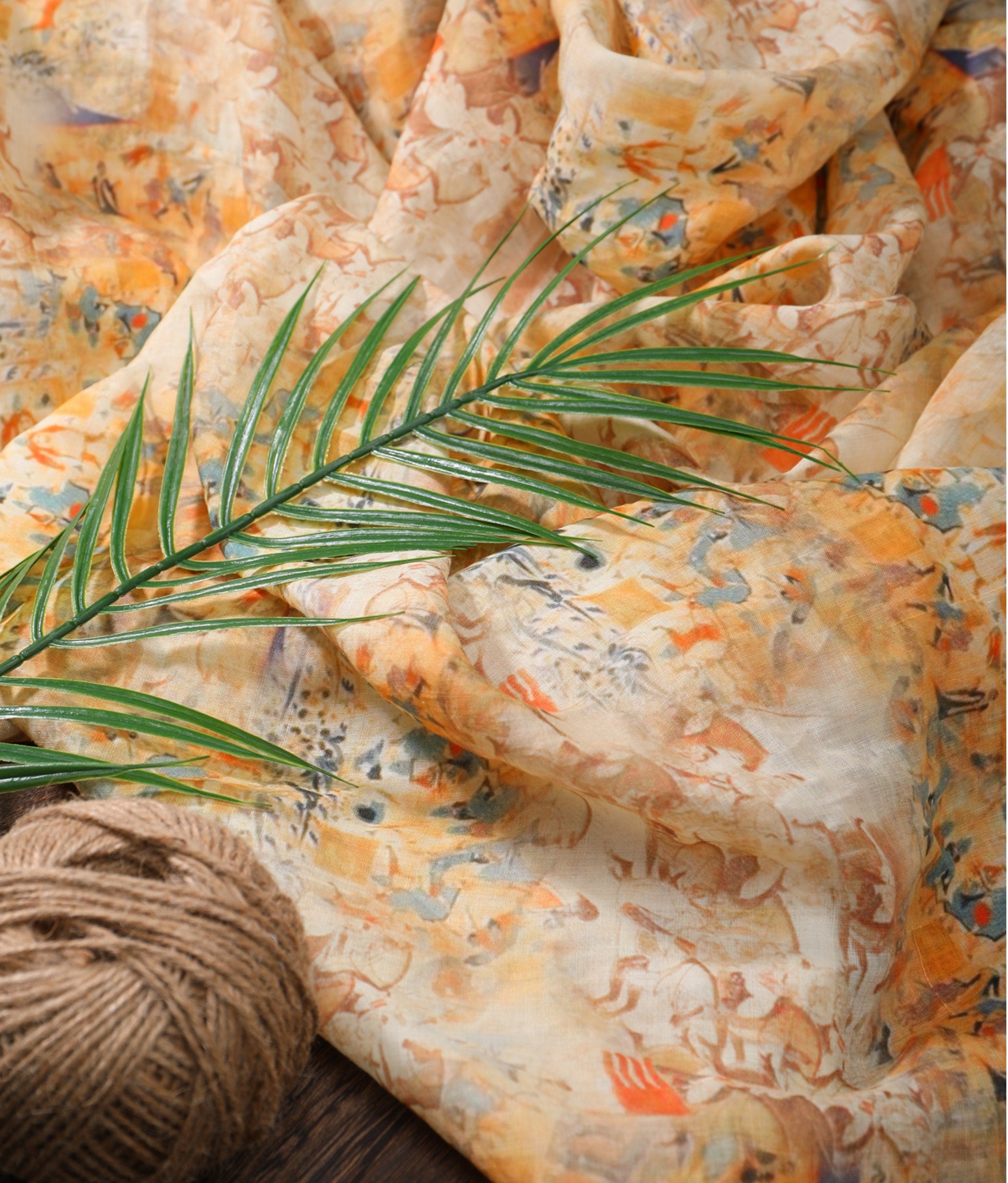 XUELIU - Digital Printing 42 Thread Count Ramie Fabric - 140cm wide by the Yard