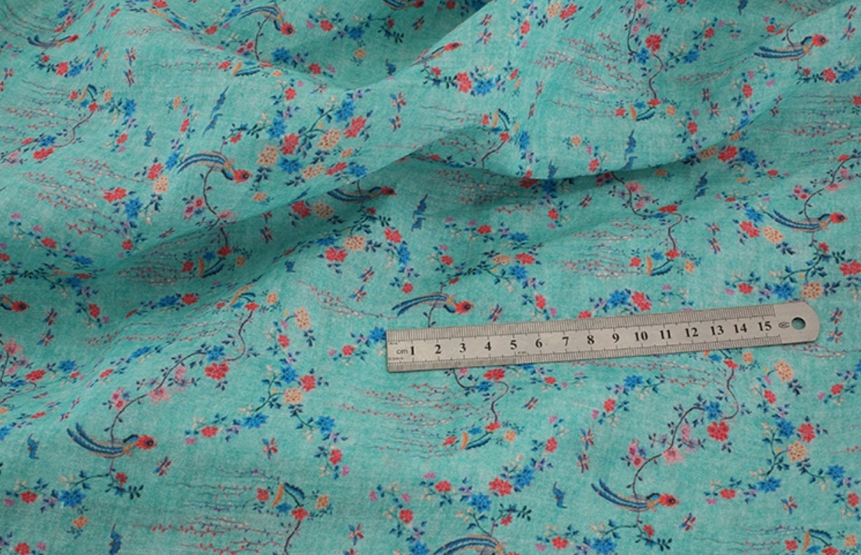 TINGYU - Digital Printing 42 Thread Count Ramie Fabric - 140cm wide by the Yard