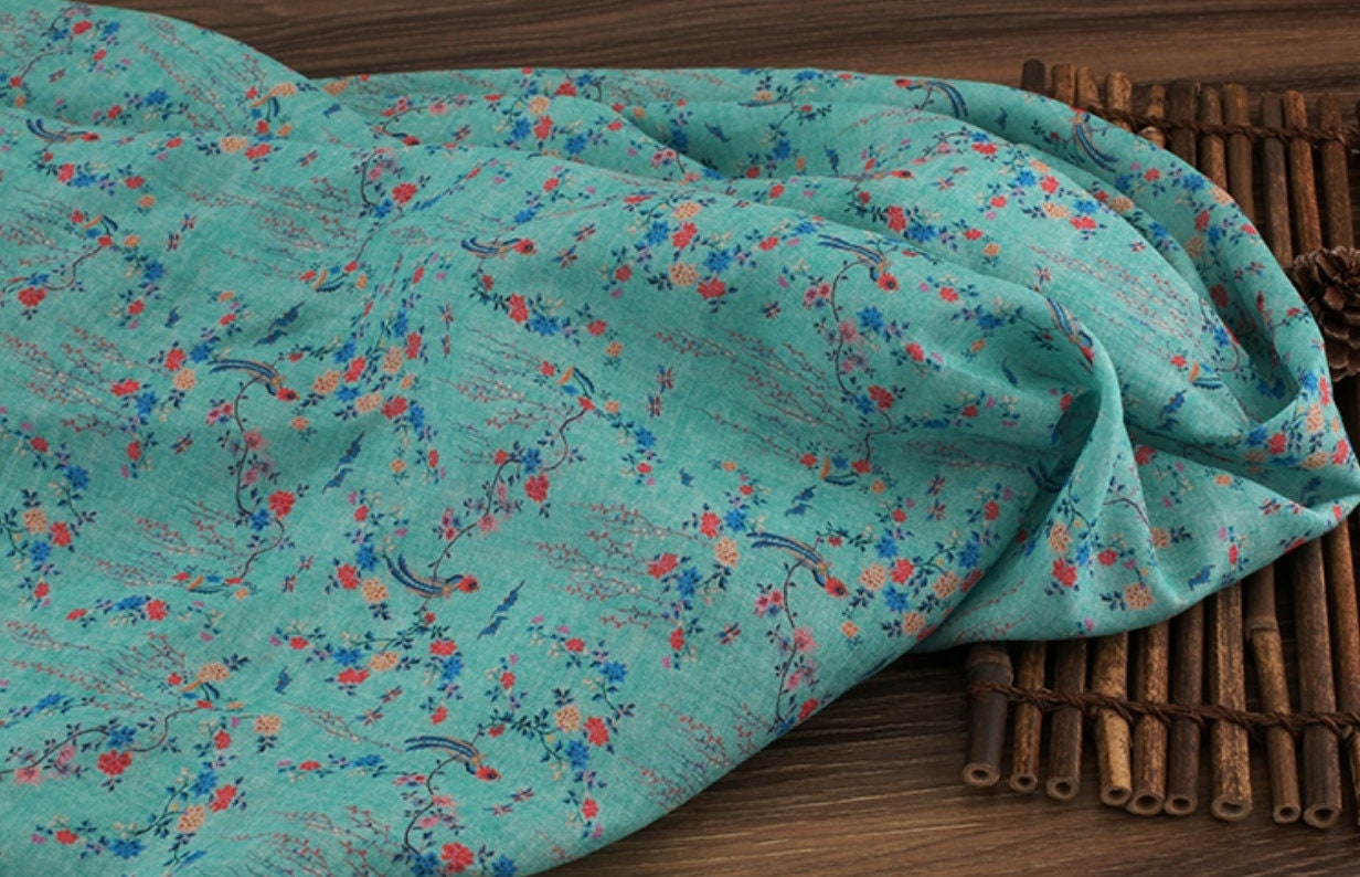 TINGYU - Digital Printing 42 Thread Count Ramie Fabric - 140cm wide by the Yard