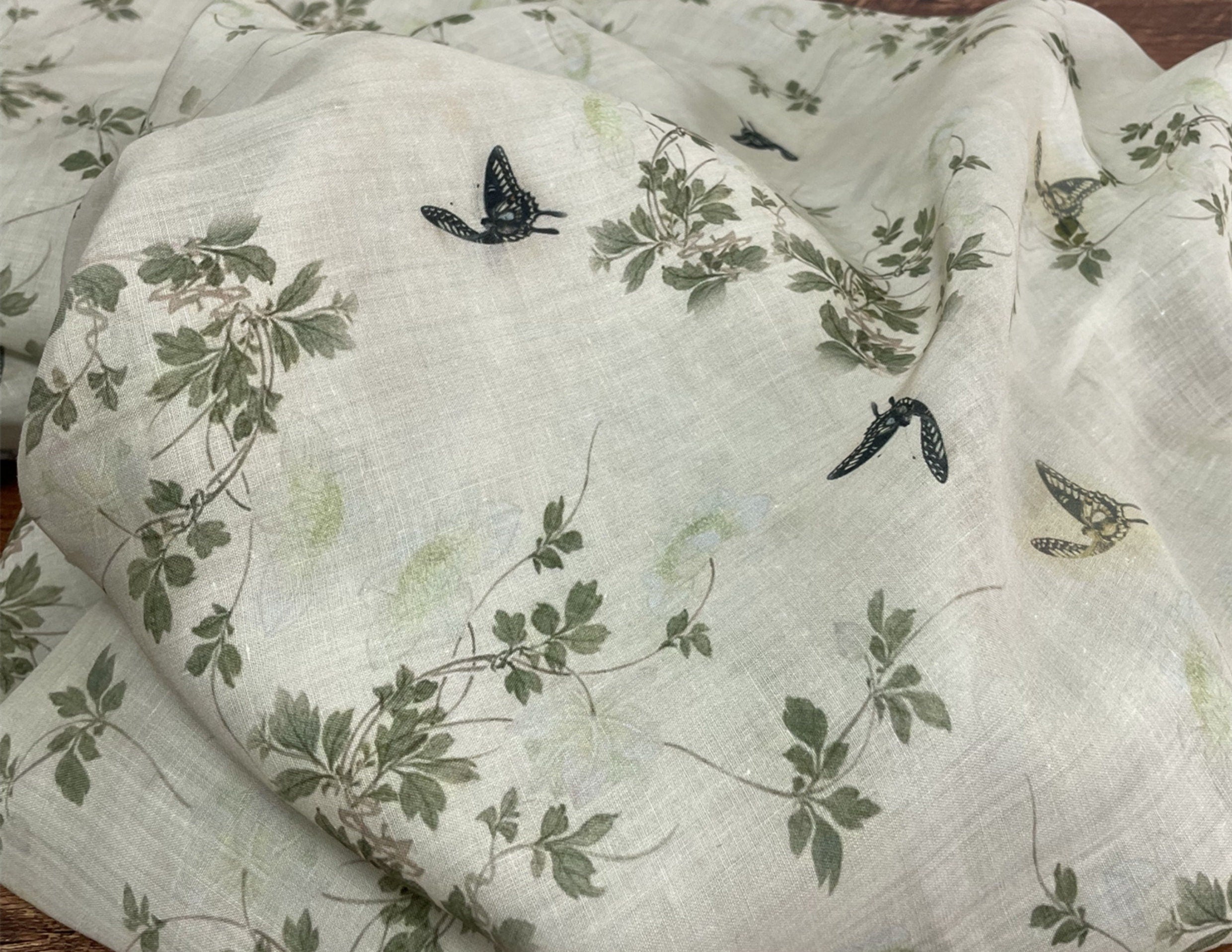 ANQIDIE - Digital Printing 42 Thread Count Ramie Fabric - 140cm wide by the Yard