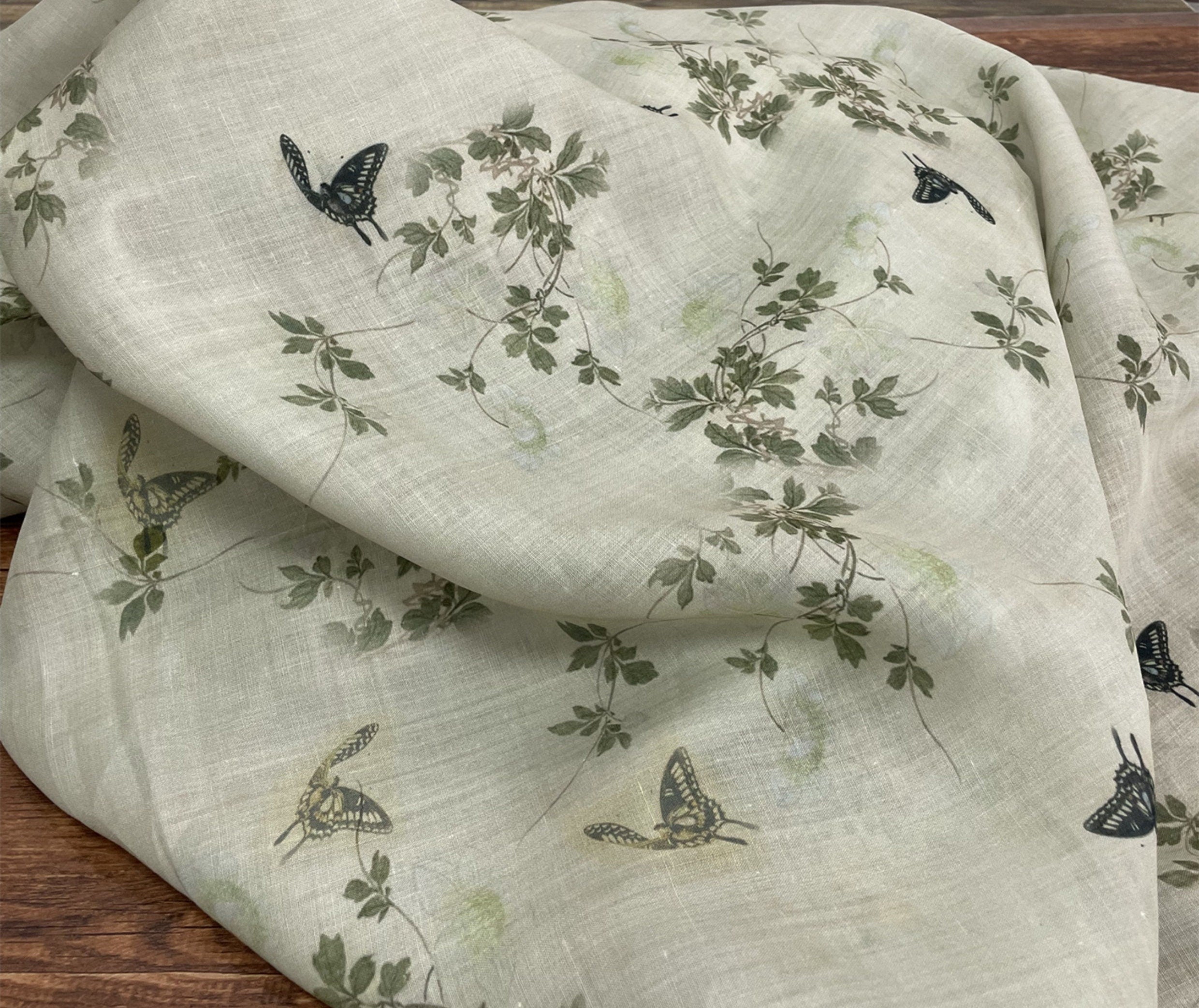 ANQIDIE - Digital Printing 42 Thread Count Ramie Fabric - 140cm wide by the Yard