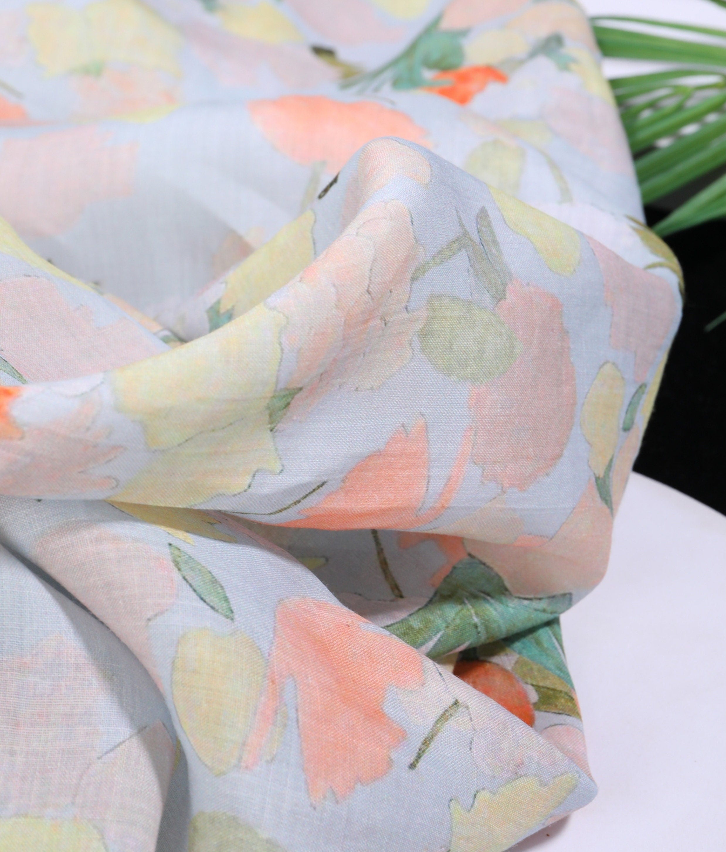 QIUYINONG - Digital Printing 42 Thread Count Ramie Fabric - 140cm wide by the Yard