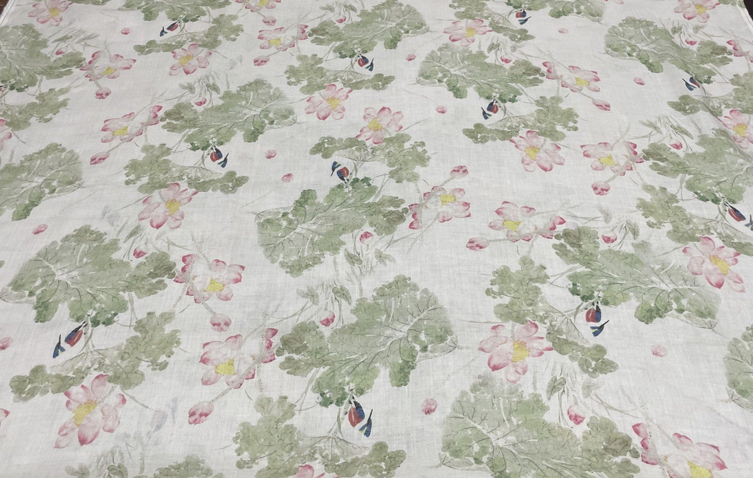 CHAXIANG - Digital Printing 42 Thread Count Ramie Fabric - 140cm wide by the Yard