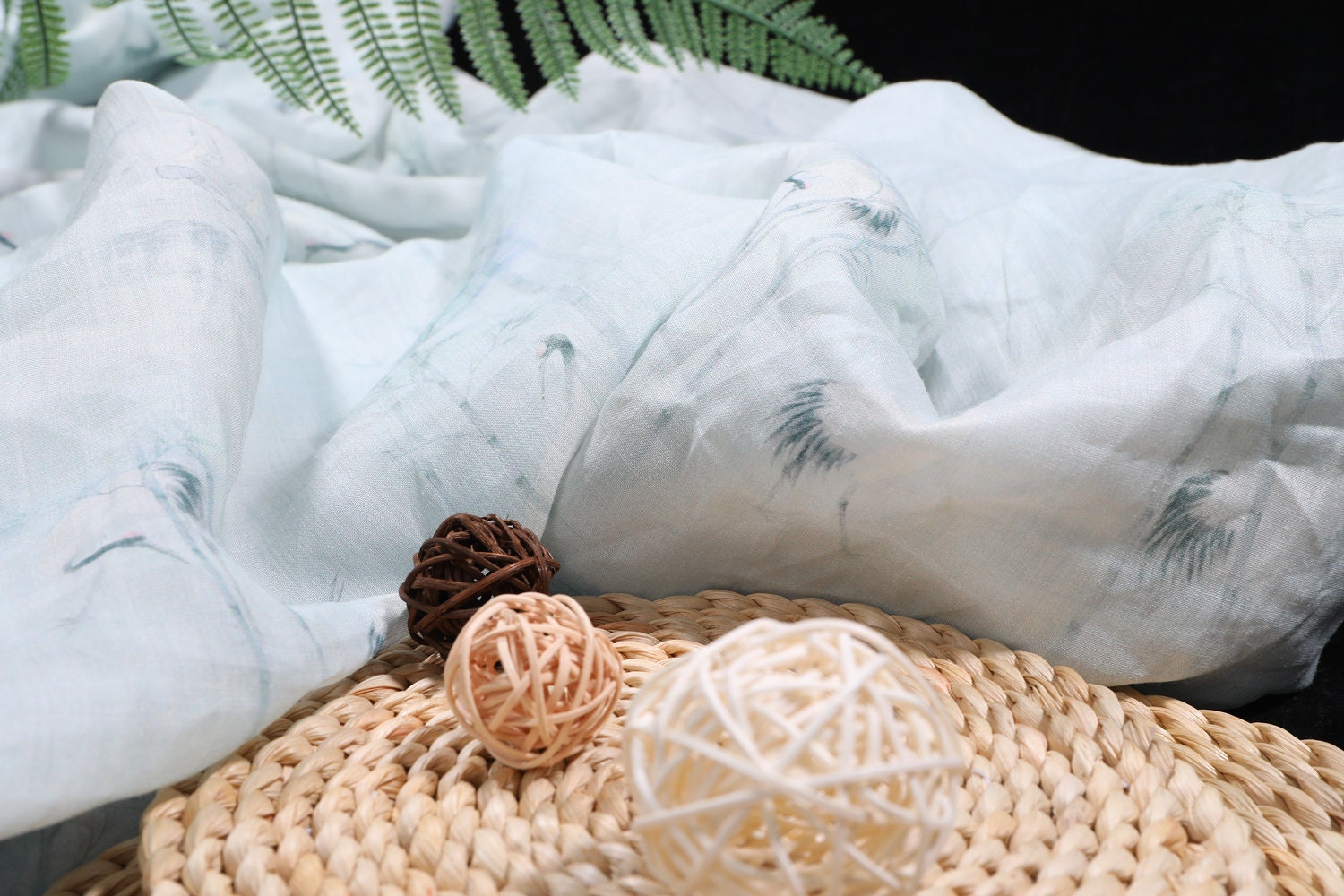 YUANSHAN - Digital Printing 42 Thread Count Ramie Fabric - 140cm wide by the Yard