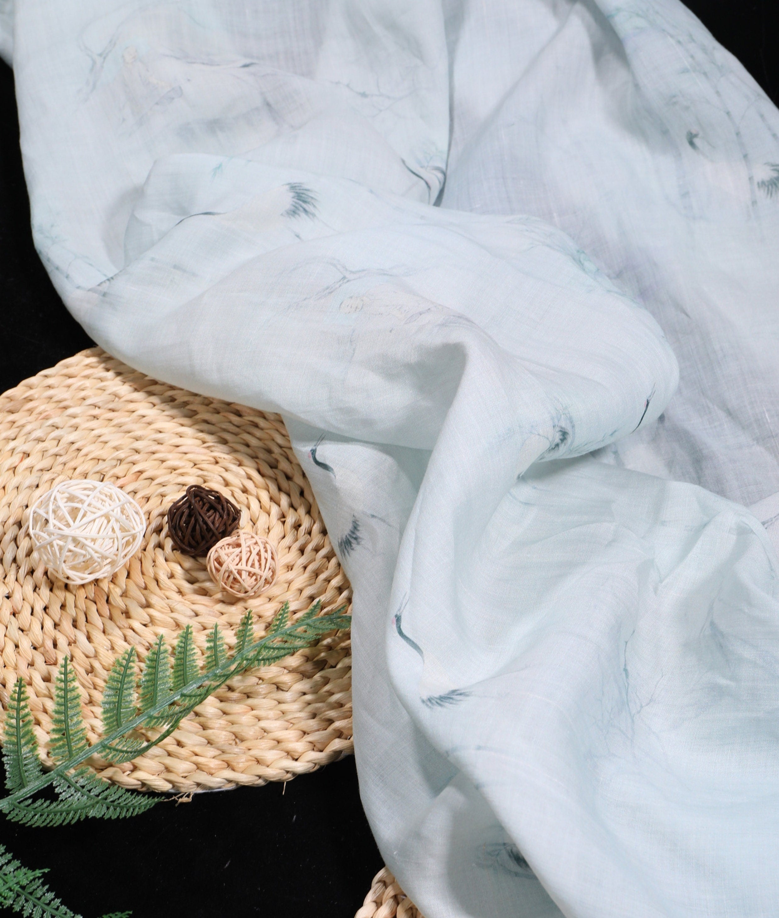 YUANSHAN - Digital Printing 42 Thread Count Ramie Fabric - 140cm wide by the Yard