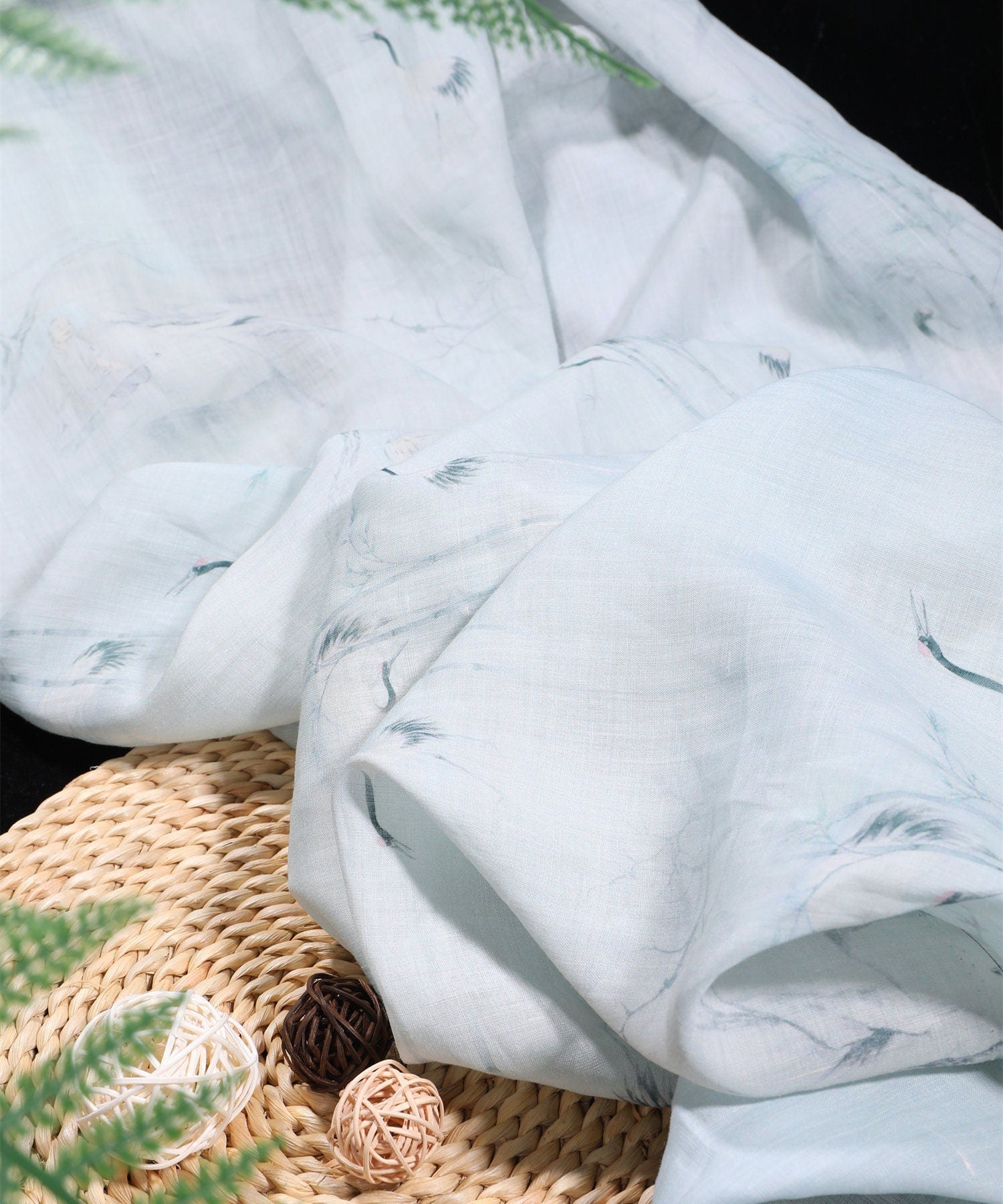 YUANSHAN - Digital Printing 42 Thread Count Ramie Fabric - 140cm wide by the Yard