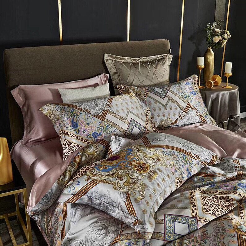 DIAMONDS - 16 Momme 100% Silk Bedding 4pcs Suite