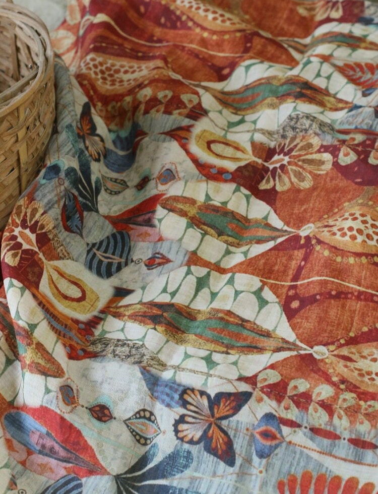 DXIAH - Digital Printing 42 Thread Count Ramie Fabric - 145cm wide by the Yard