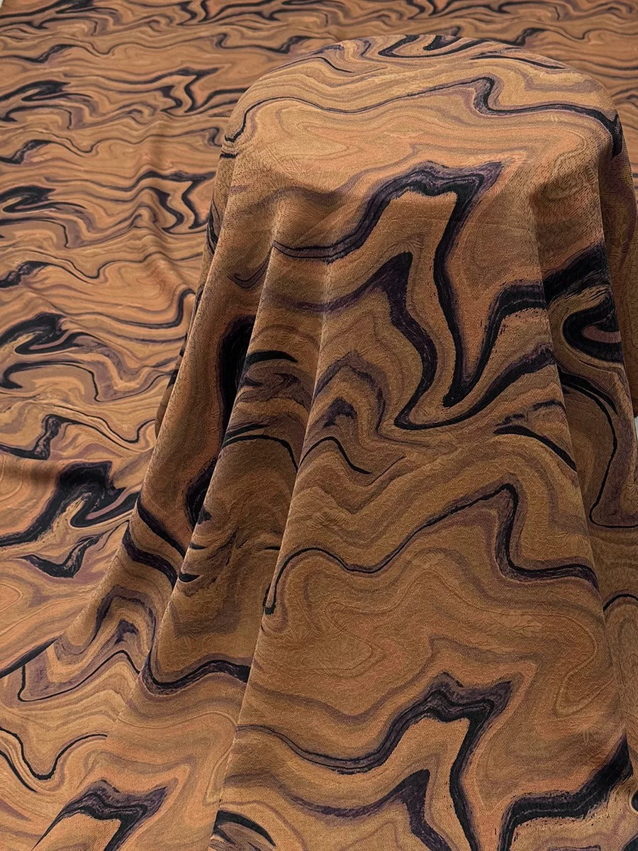 XYHBLW - Plant dyed HongYunSha Silk fabric, Openwork HUALUO, 25 momme 110cm wide by the Yard