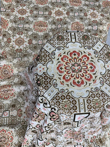 XYYHSR018 - Hot Stamping Metallic Silk Velvet Fabric, 140cm wide by the Yard