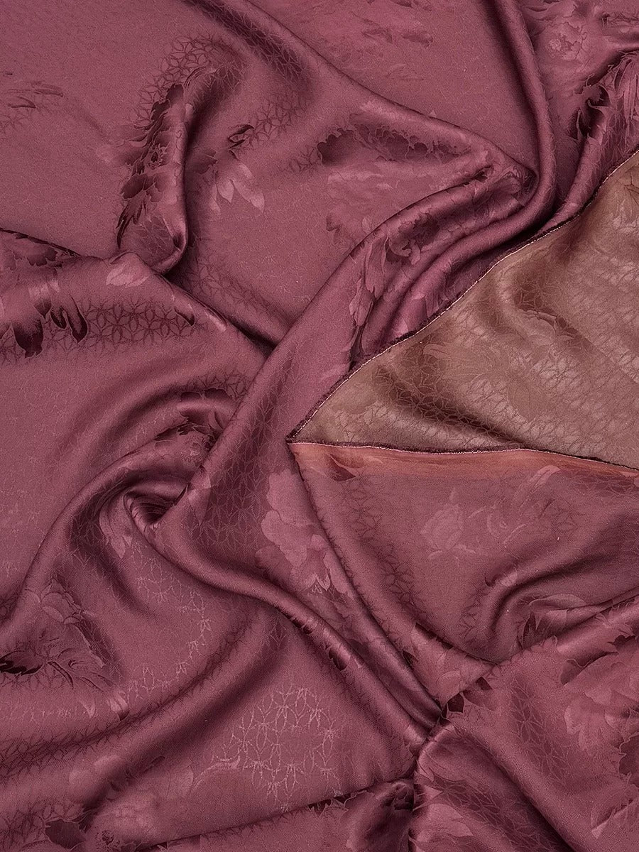 XYAWMD - Plant dyed HongYunSha Silk fabric, Openwork HUALUO, 25 momme 110cm wide by the Yard