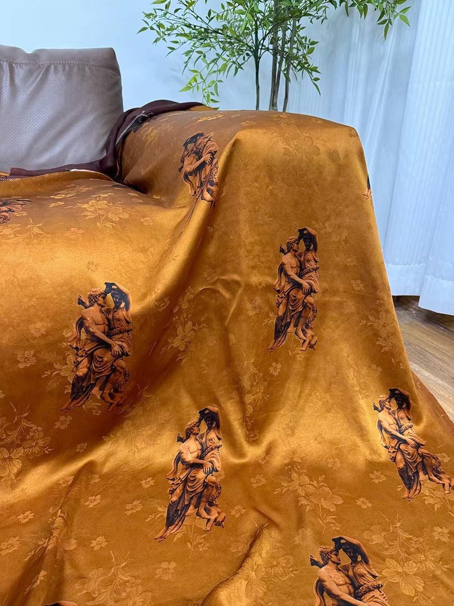 XYHYS uma·大卫- Jacquard HUALUO Hongyunsha silk fabric, 25 momme openwork texture, 110cm by the Yard