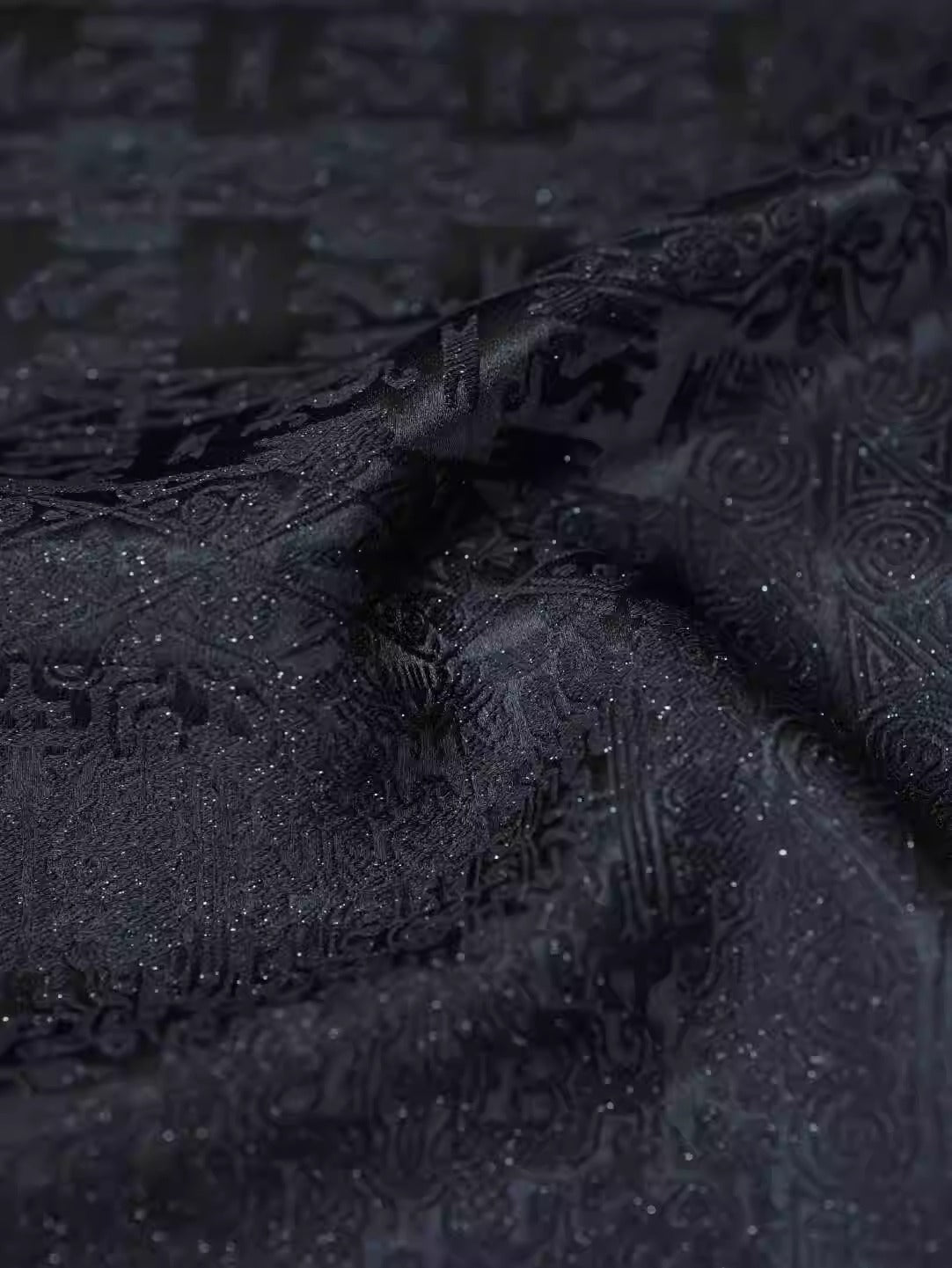 SJKSM019 - Jacquard silk wool blend fabric,140cm wide by the yard