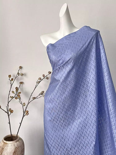 XYLN014 - Leno silk fabric, blue, 25 momme 114cm wide by the yard