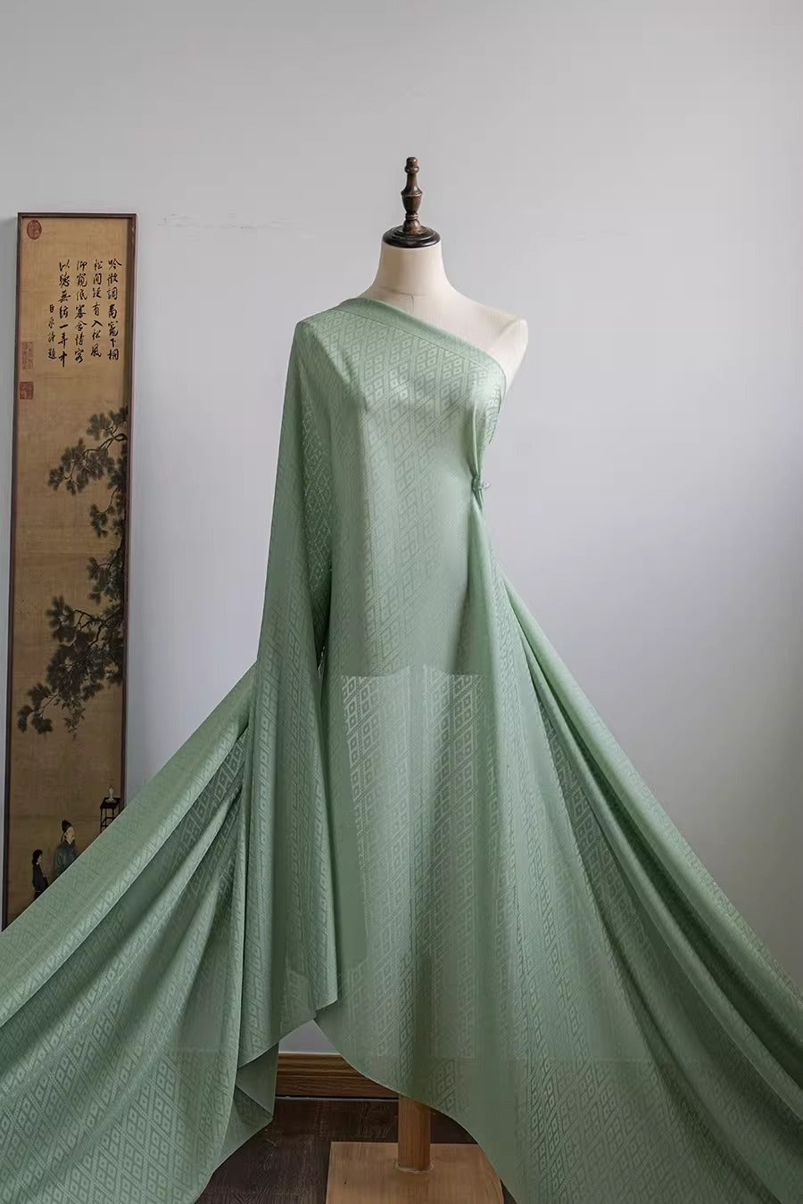 XYLN020 - Leno silk fabric, dusty pink, 114cm wide by the yard