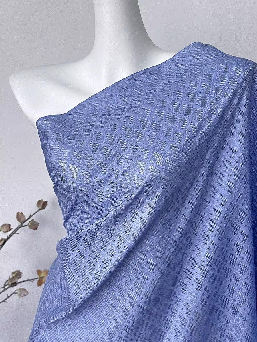 XYLN014 - Leno silk fabric, blue, 25 momme 114cm wide by the yard