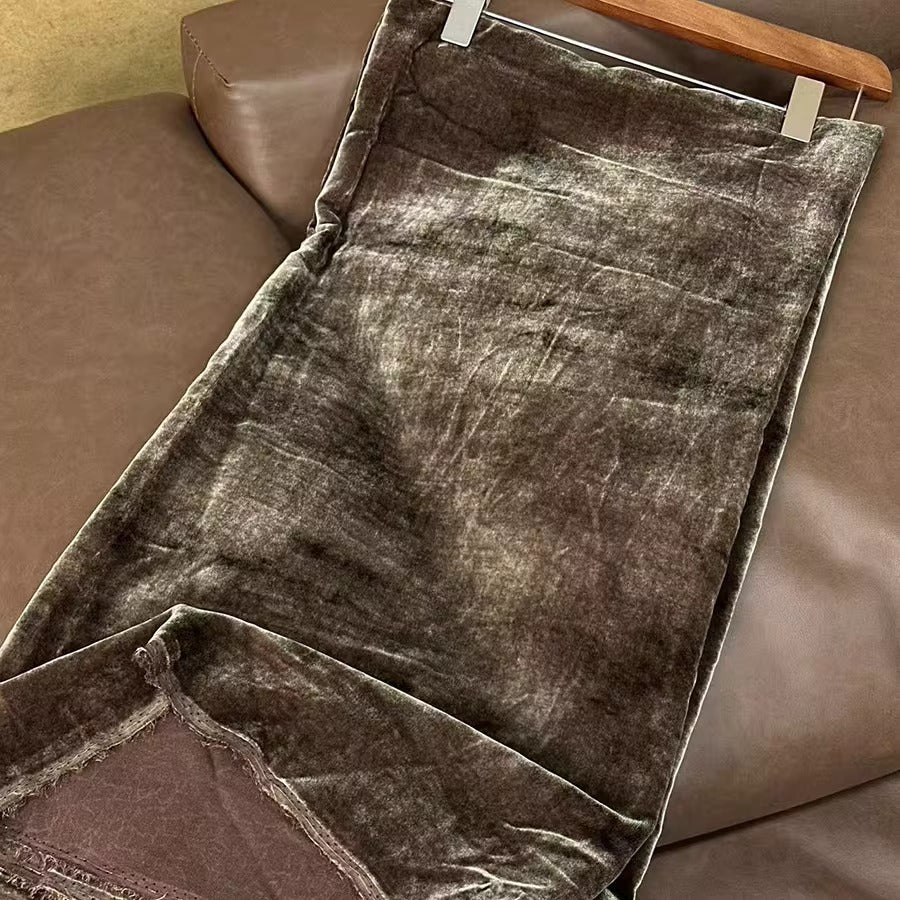 XYYHSR054 - Print Silk Velvet Fabric, 140cm wide by the Yard