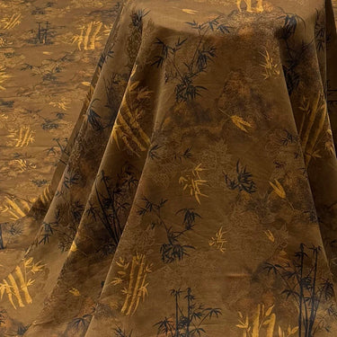 海边风景 Mud Silk fabric, Jacquard HUALUO, 40 momme 110cm wide by the Yard