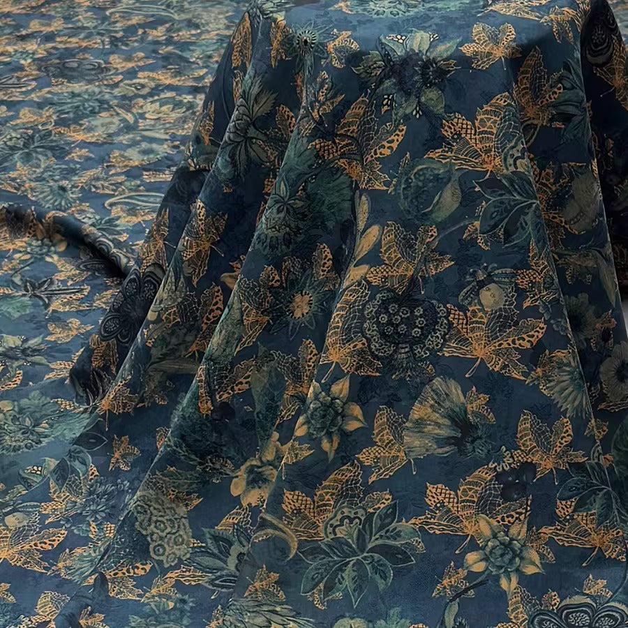 XYHYS 传统纹样- Jacquard HUALUO Hongyunsha silk fabric, 25 momme openwork texthture, 110cm by e Yard