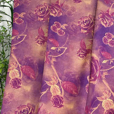 海洋之歌 Mud Silk fabric, Jacquard HUALUO, 25 momme 110cm wide by the Yard