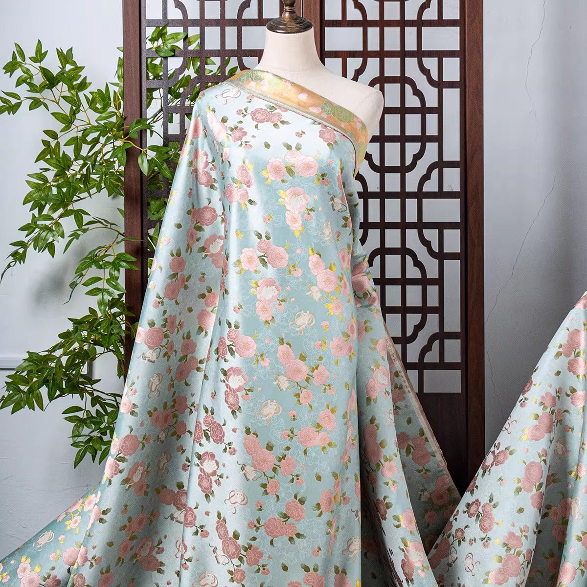 XYLDXSJ011 - Song Brocade 李德喜宋锦, 38 momme 140cm wide by the yard